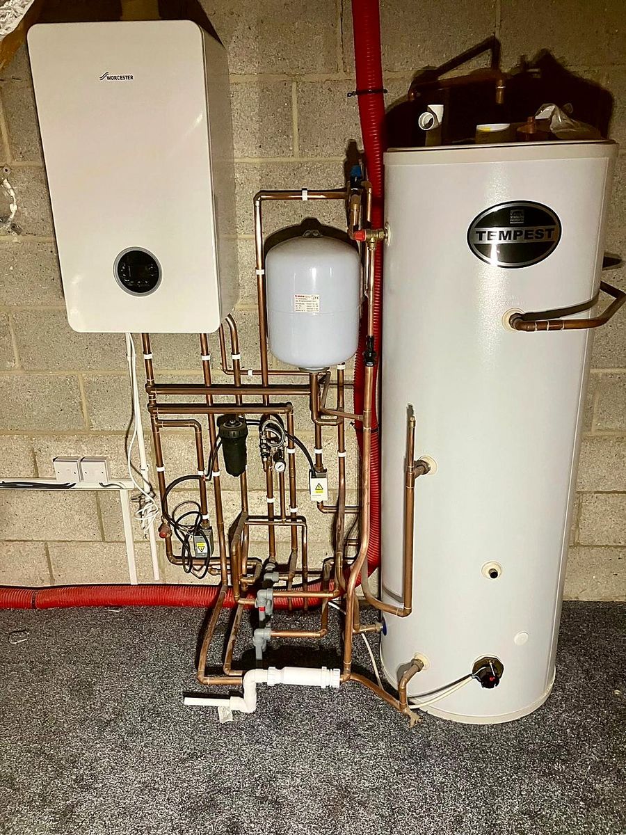 Worcester boiler and Tempest unvented cylinder installation